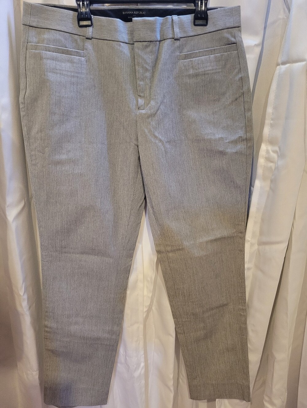 Banana Republic WomensHeathered Light Gray Dress Trousers